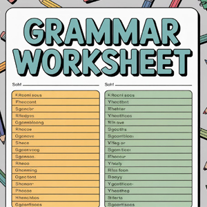 Grammar Worksheet